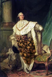 Ganzfiguriges Porträt Ludwigs XVI. (1754-1793), König von Frankreich und Navarra